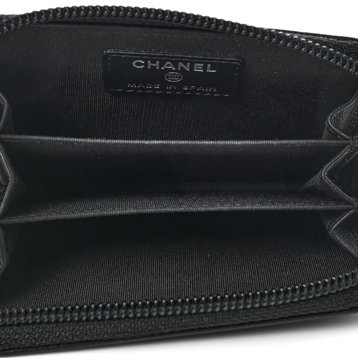 Caviar Timeless CC Zip Around Coin Purse Black
