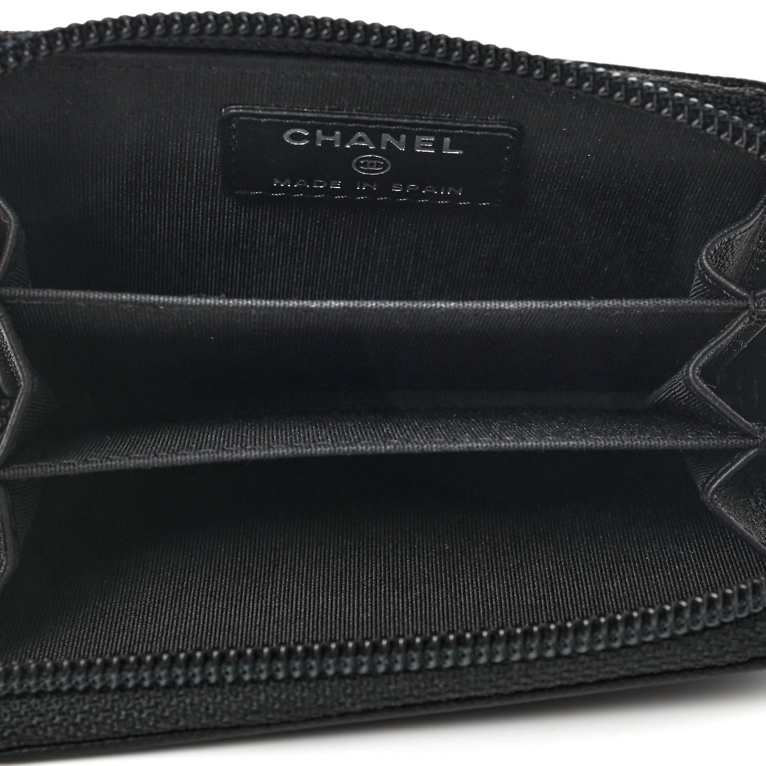 Chanel Caviar Timeless CC Zip Around Coin Purse Black 5 of 7