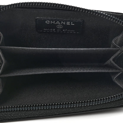 Chanel Caviar Timeless CC Zip Around Coin Purse Black 5 of 7