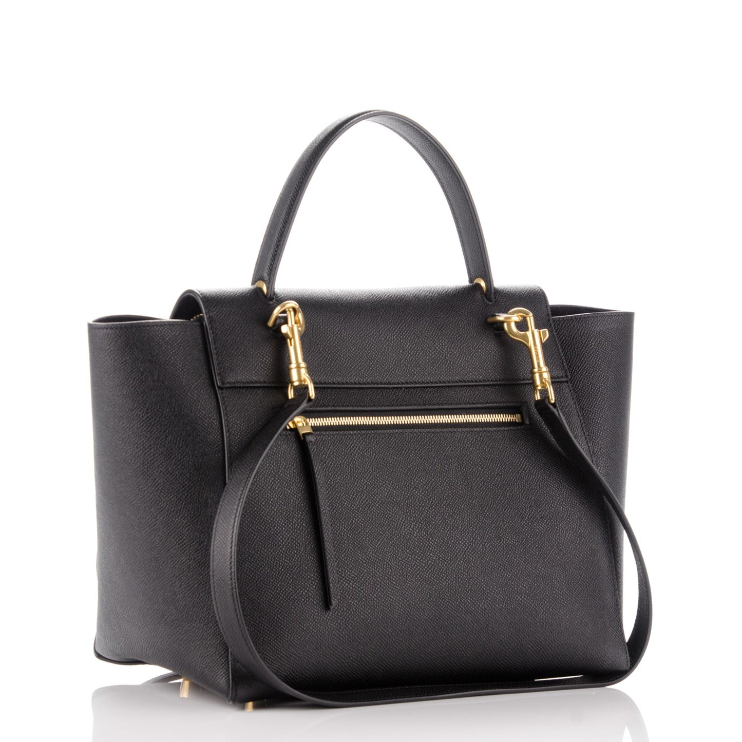 Baby Grained Calfskin Mini Belt Bag Black