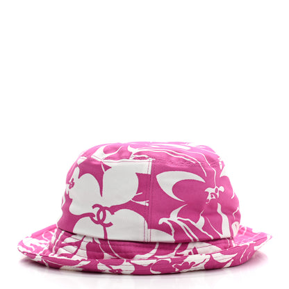 Chanel Cotton Canvas Bucket Hat M Pink White 3 of 6