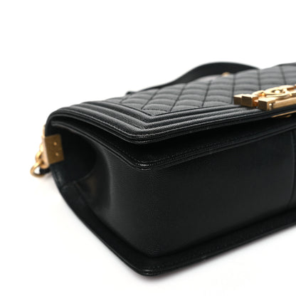 Chanel Caviar Quilted Medium Boy Flap Black 9 of 10