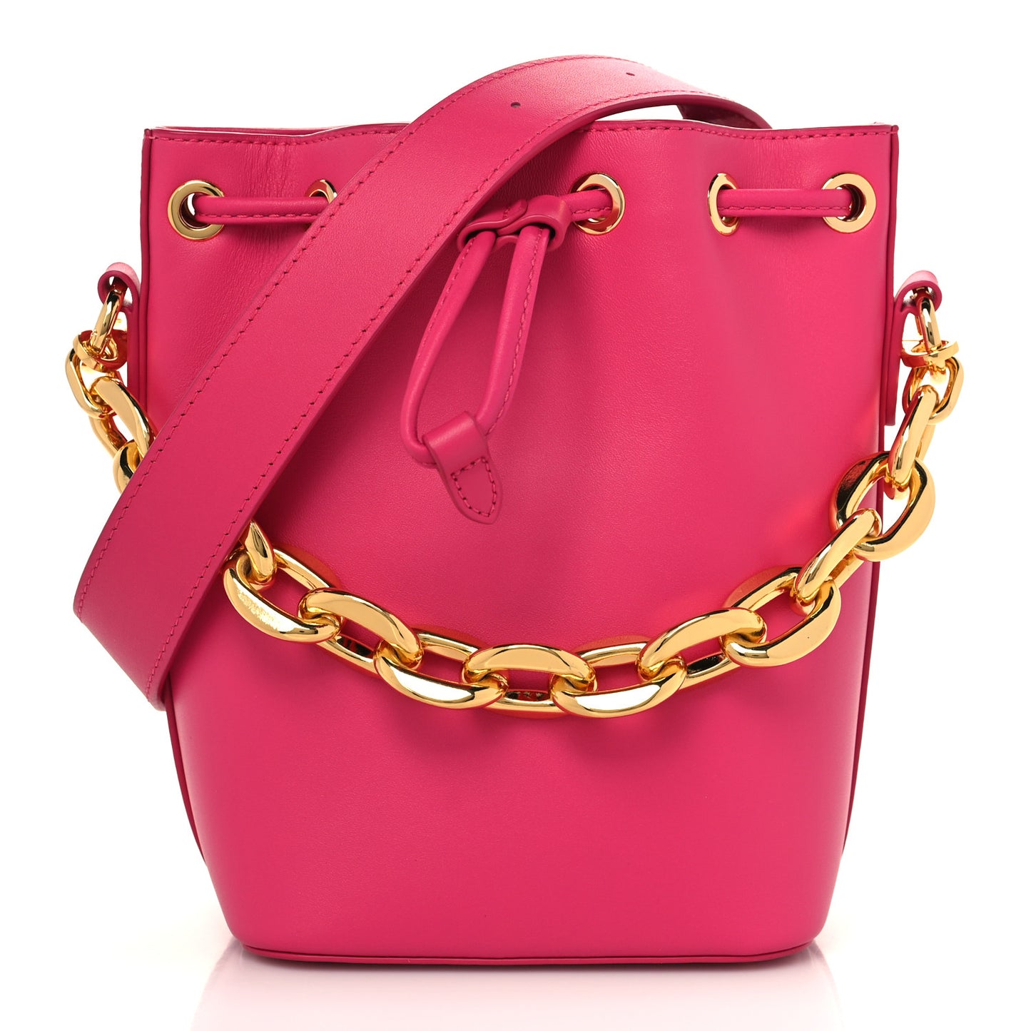 Nappa Mini Drawstring Aren Chain Bag Beetroot Purple