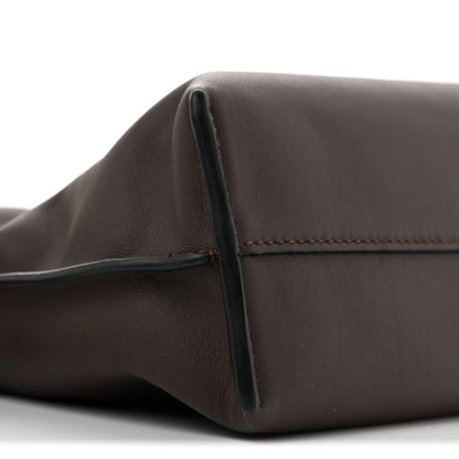 Loewe Calfskin Mini Flamenco Knot Clutch Chocolate 8 of 12