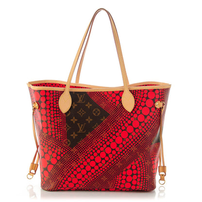 Louis Vuitton Monogram Kusama Waves Neverfull MM Red 1 of 7