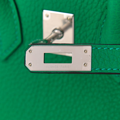 Hermes Togo Verso Birkin 25 Menthe Vert Bosphore 28 of 35