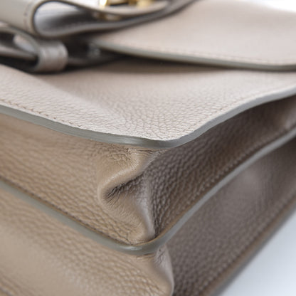 Chloe Shiny Grained Calfskin Medium Aby Day Shoulder Bag Motty Grey 11 of 15