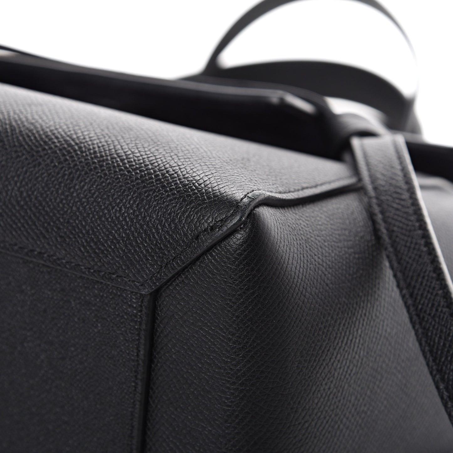 Grained Calfskin Micro Belt Bag Black