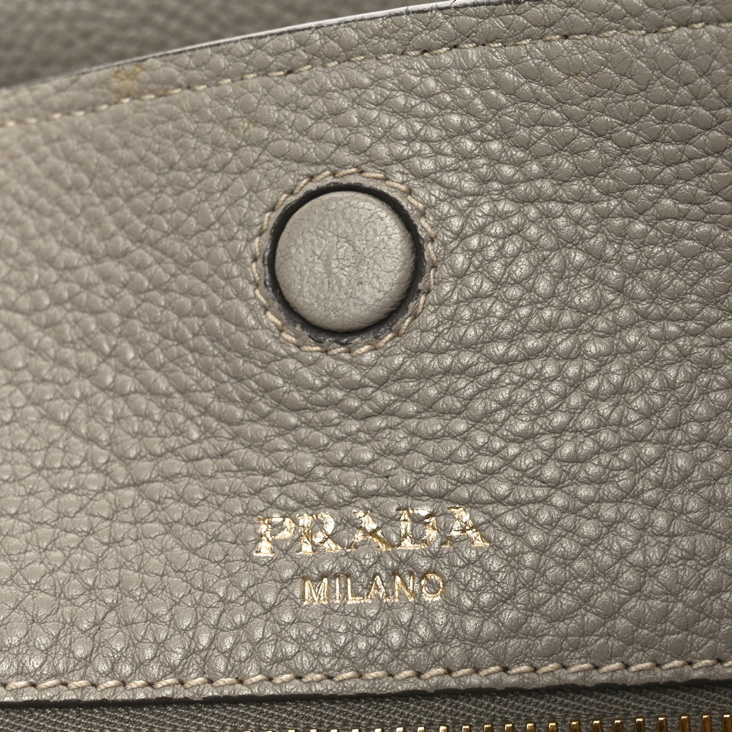Prada Vitello Daino Pocket Shopping Tote Pomice 6 of 10