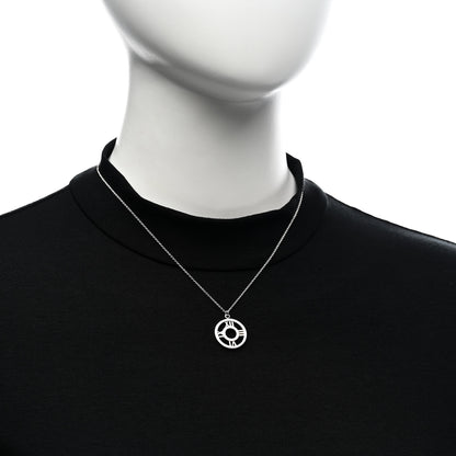 Tiffany Sterling Silver Medium Atlas Open Pendant Necklace 2 of 5
