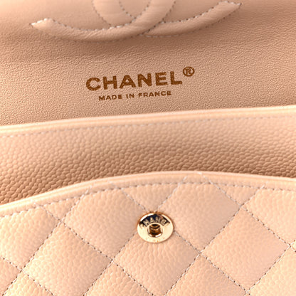 Chanel Caviar Quilted Medium Double Flap Light Beige 7 of 9