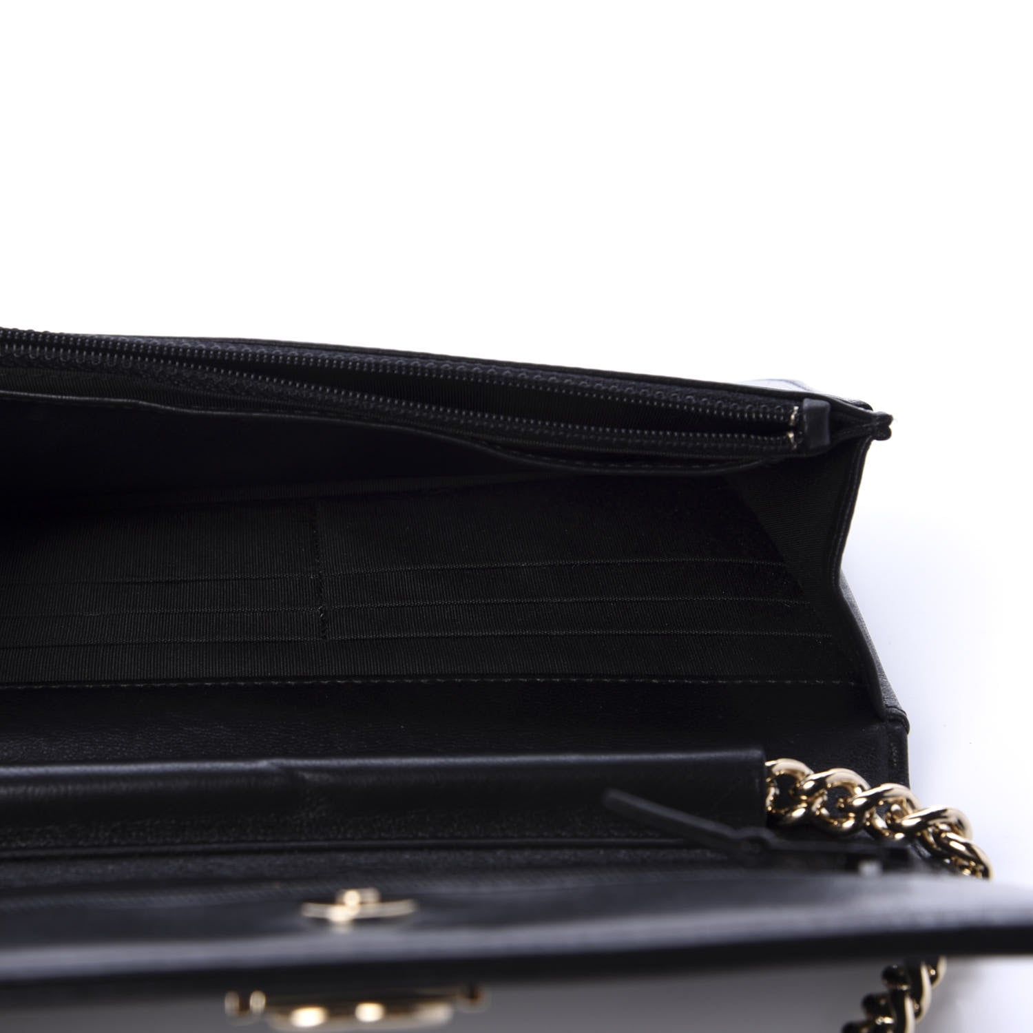 Chanel Lambskin Quilted Boy Wallet On Chain WOC Black 5 of 11
