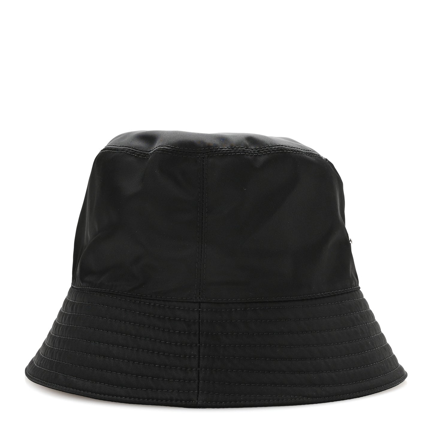 Re-Nylon Metal Triangle Logo Womens Bucket Hat L Black