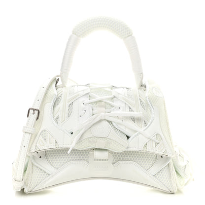 Balenciaga Faux Calfskin Fabric Glow In The Dark Small Sneakerhead Top Handle Bag White 1 of 9