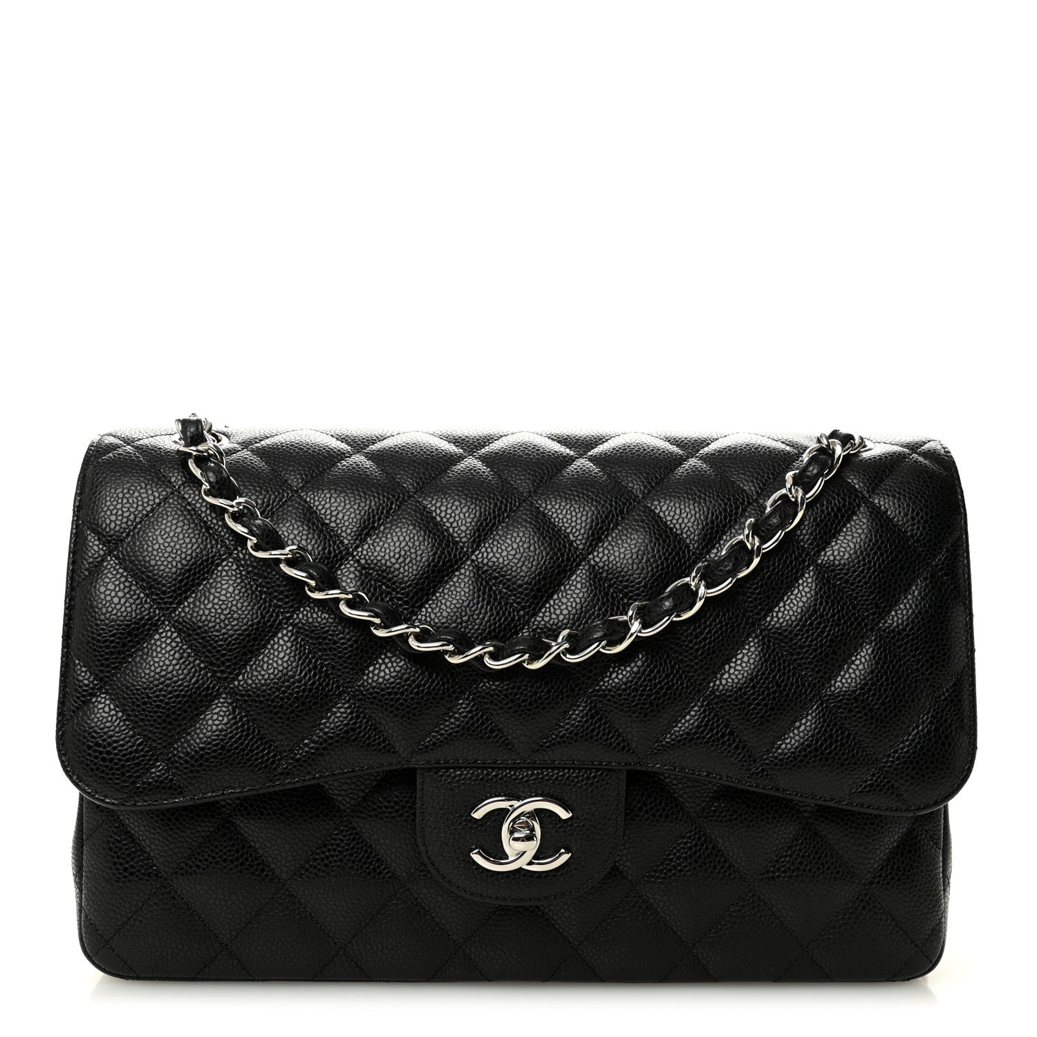 Chanel Caviar Quilted Jumbo Double Flap Black 1 of 10