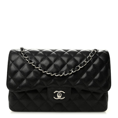 Chanel Caviar Quilted Jumbo Double Flap Black 1 of 10