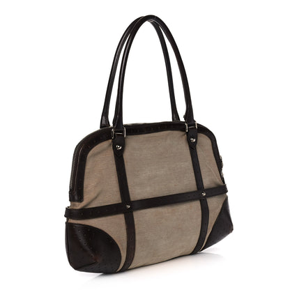 Gucci Canvas Web GG Reins Shoulder Bag Brown 2 of 15