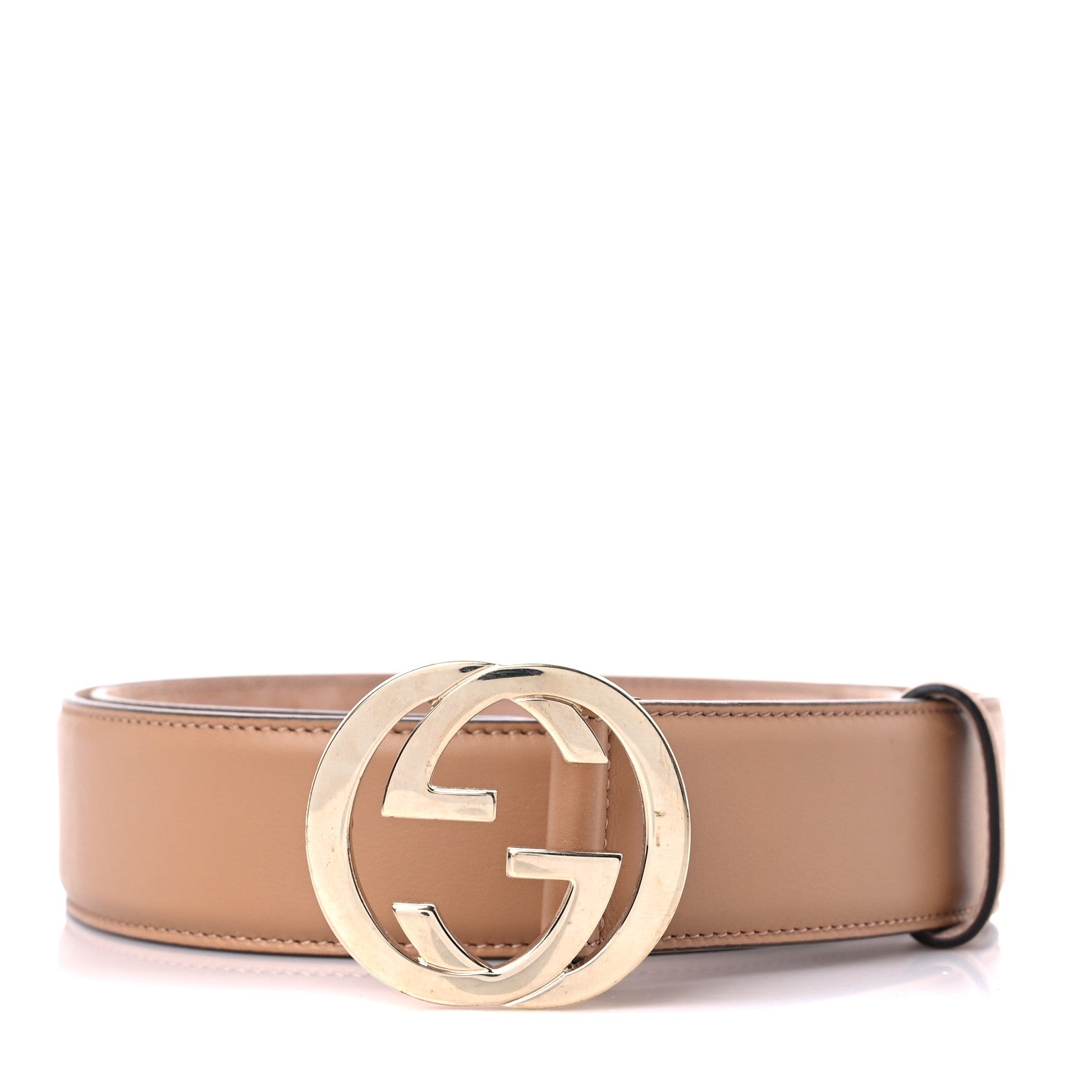 Gucci Calfskin Interlocking G 37mm Belt 90 36 Camelia 1 of 8