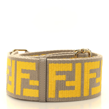 Fendi Ribbon Vitello King FF 1974 Adjustable Strap You Tortora Senape 2 of 5