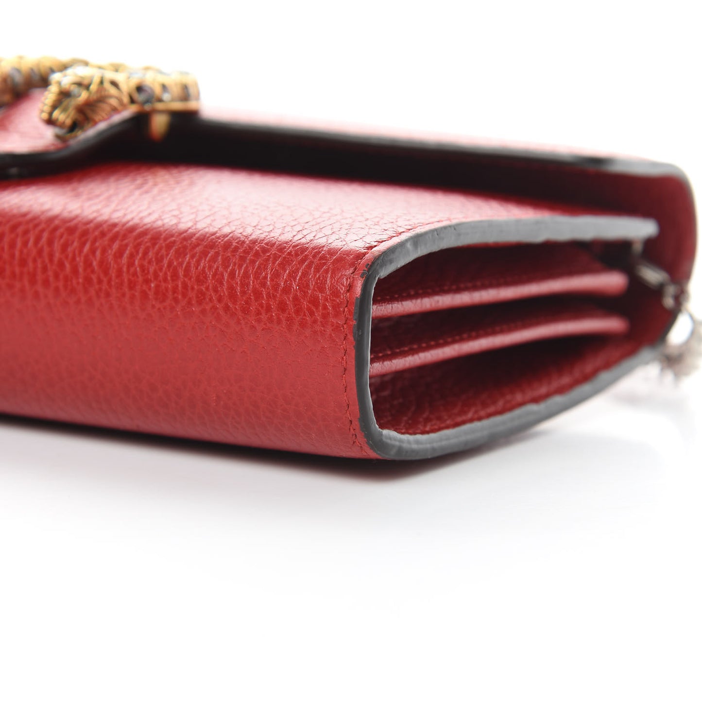 Calfskin Mini Dionysus Chain Wallet Hibiscus Red