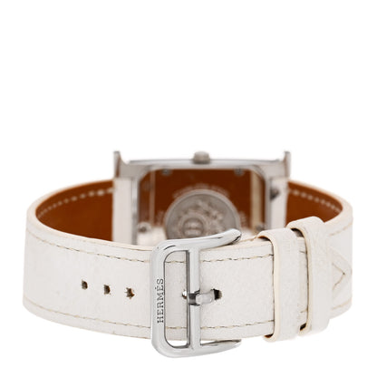 Hermes Stainless Steel Epsom 26mm Heure H Hour Quartz Watch Blanc 3 of 4