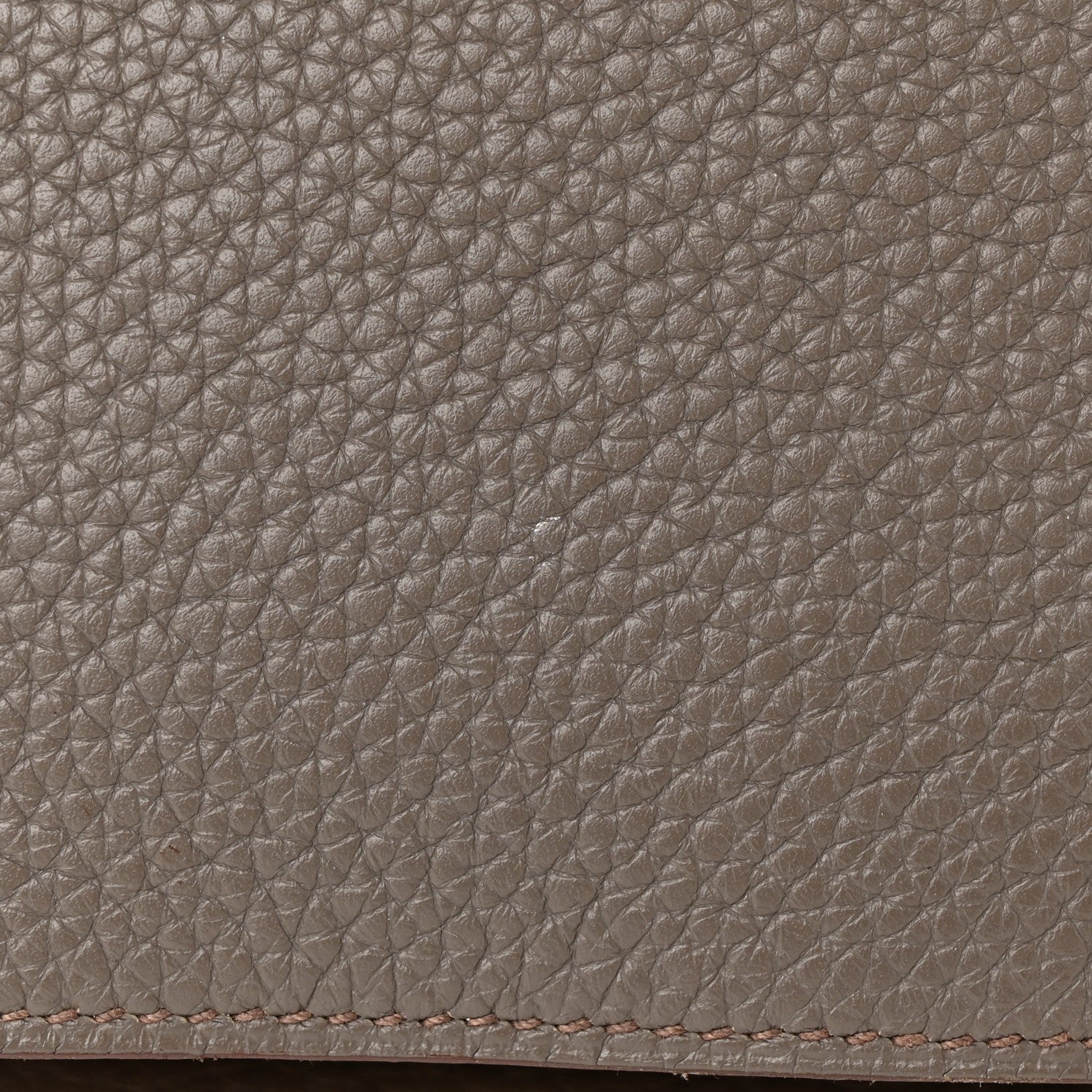Hermes Taurillon Clemence Bi-Color Jypsiere 28 Etain Etoupe 11 of 12
