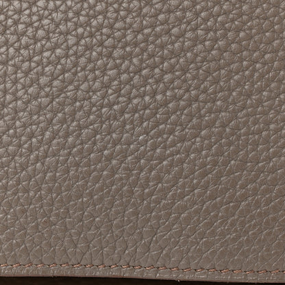 Hermes Taurillon Clemence Bi-Color Jypsiere 28 Etain Etoupe 11 of 12