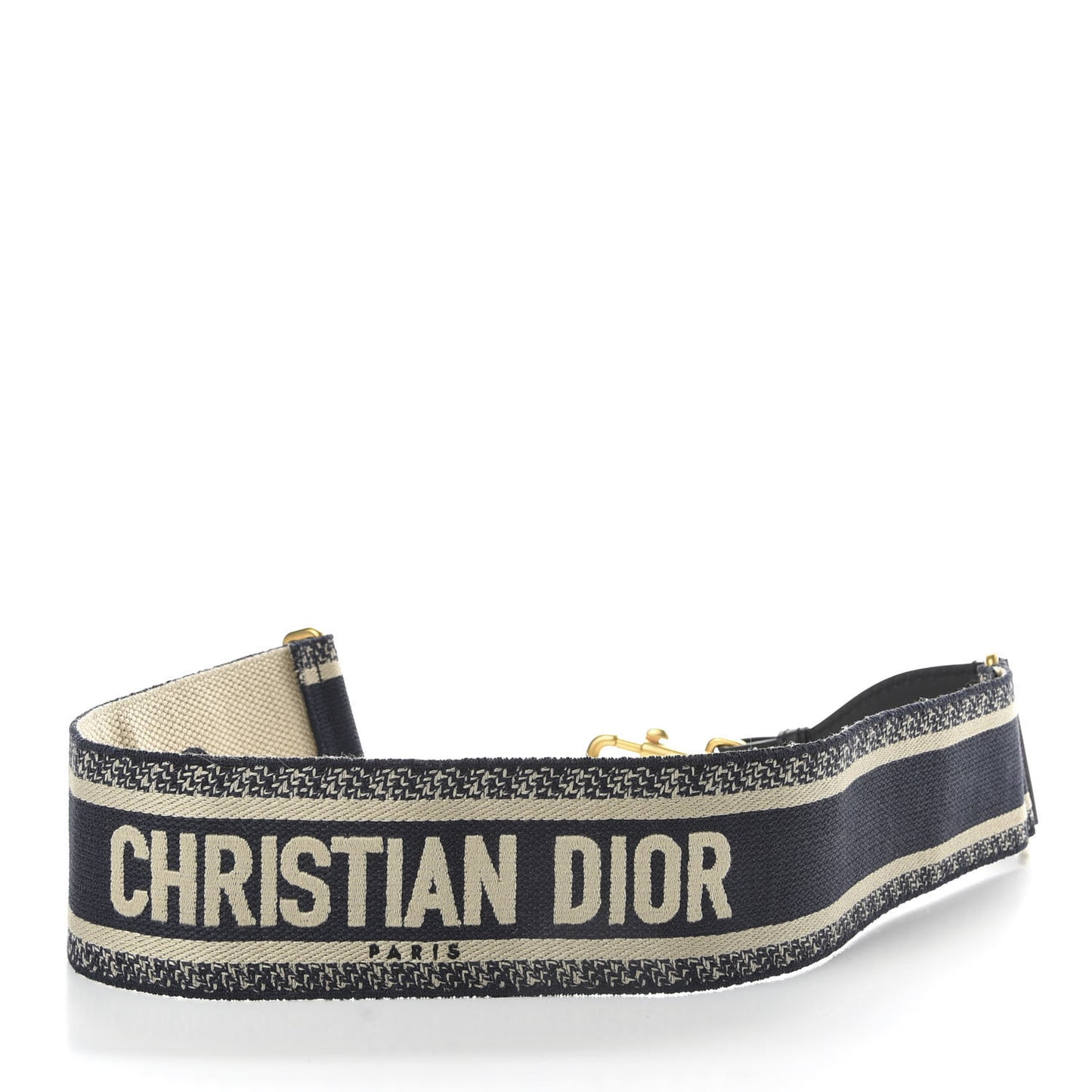 Canvas Embroidered Shoulder Strap Blue