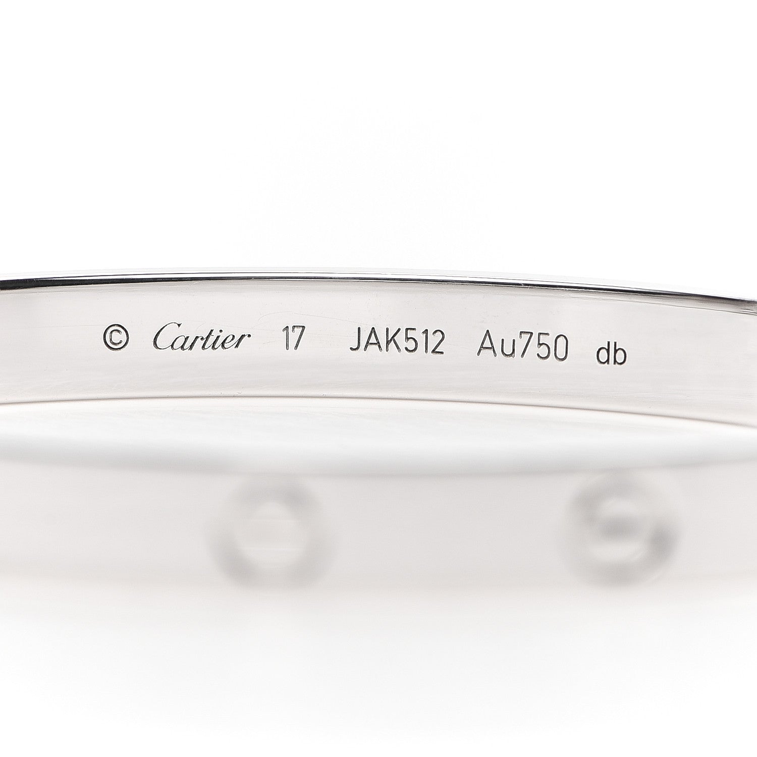 Cartier 18K White Gold LOVE Bracelet 17 5 of 7