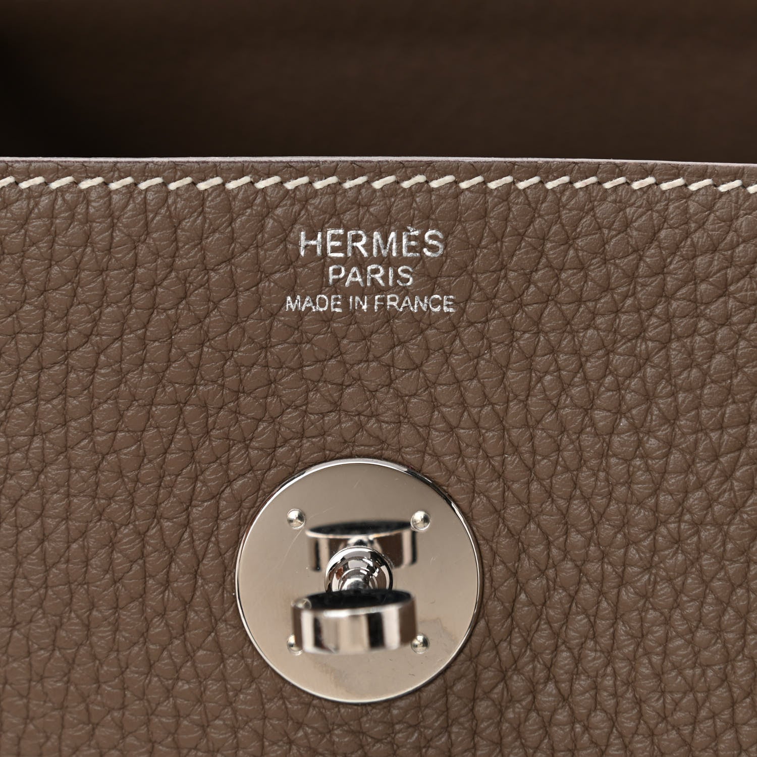 Hermes Taurillon Clemence Lindy 30 Etoupe 6 of 9
