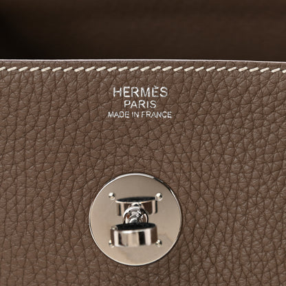 Hermes Taurillon Clemence Lindy 30 Etoupe 6 of 9