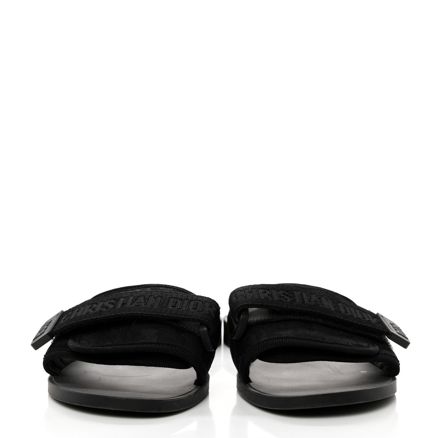 Christian Dior Technical Stretch Fabric Camouflage Dio(r)evolution Slide Sandals 38 Black Military 2 of 8