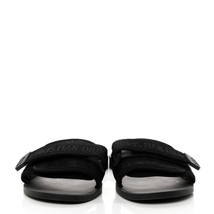 Christian Dior Technical Stretch Fabric Camouflage Dio(r)evolution Slide Sandals 38 Black Military 2 of 8
