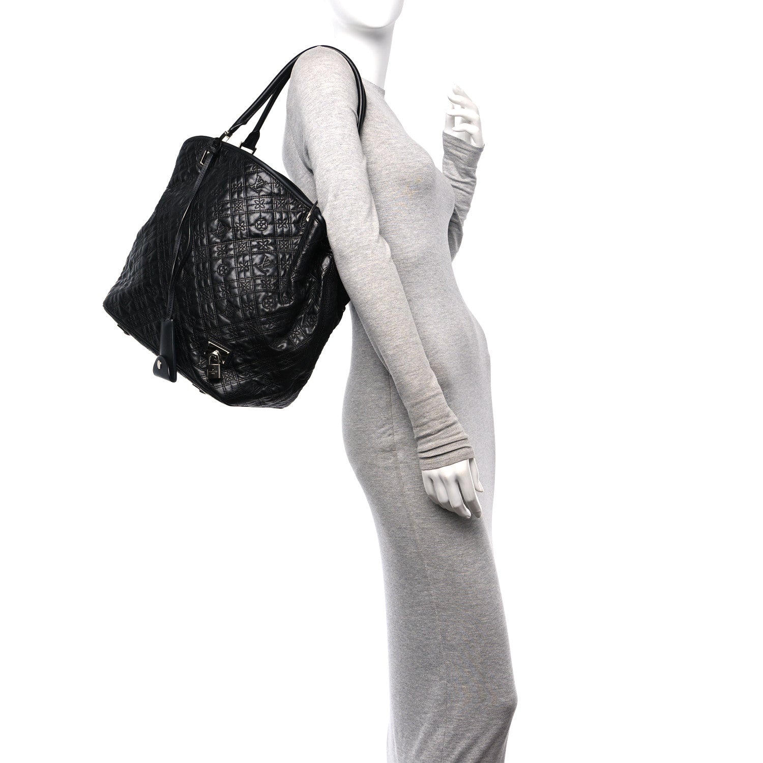 Louis Vuitton Monogram Lambskin Antheia Lilia GM Black 2 of 12