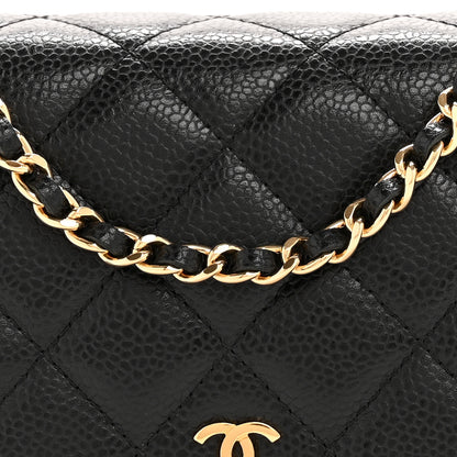 Chanel Caviar Quilted Wallet On Chain WOC Black 9 of 14