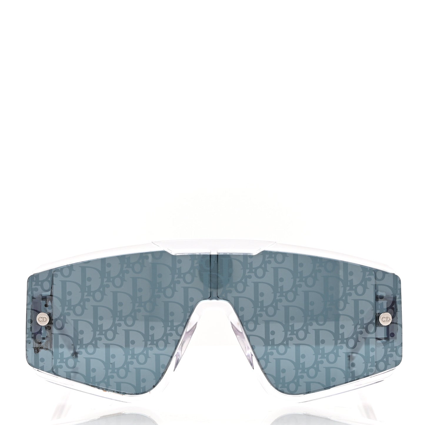 Acetate Oblique Diorxtrem MU Mask Sunglasses Crystal Smoke Mirror