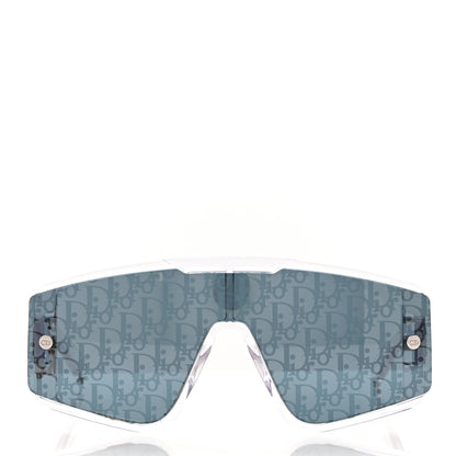 Christian Dior Acetate Oblique Diorxtrem MU Mask Sunglasses Crystal Smoke Mirror 2 of 6