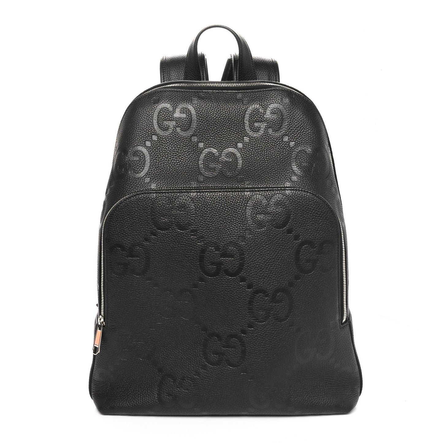 Calfskin Jumbo GG Embossed Large Backpack Black