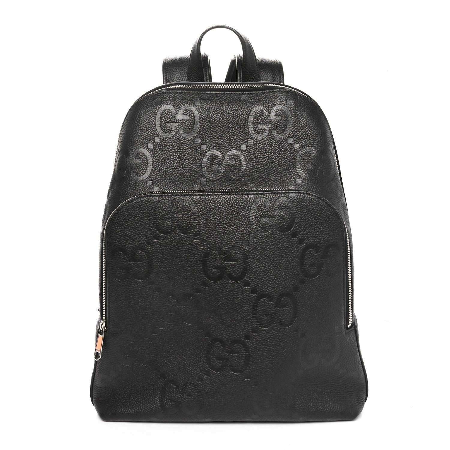 Gucci Calfskin Jumbo GG Embossed Large Backpack Black 1 of 10
