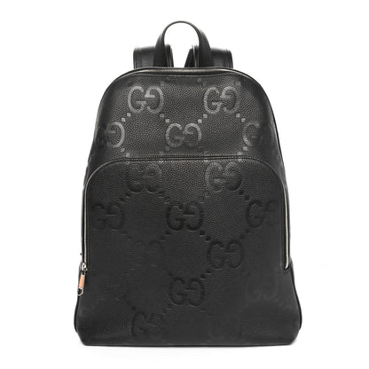 Gucci Calfskin Jumbo GG Embossed Large Backpack Black 1 of 10