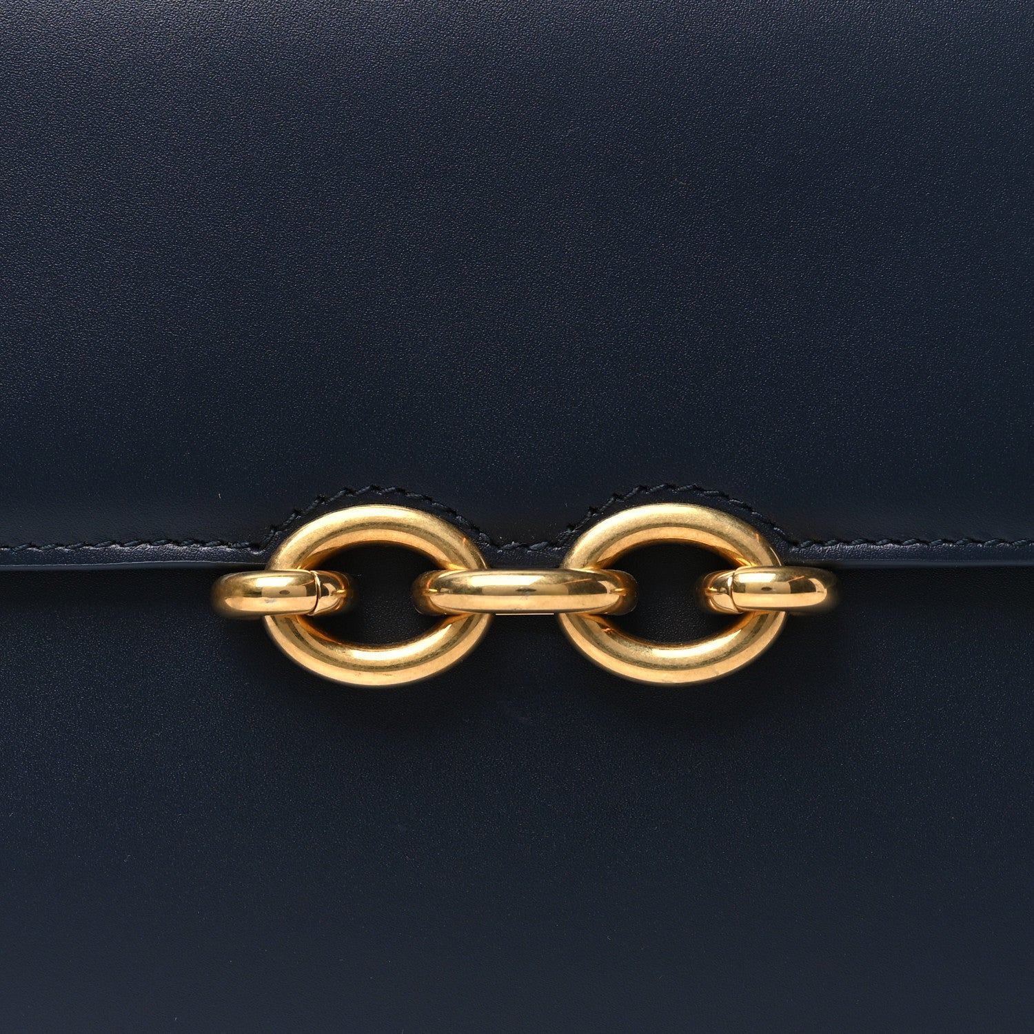 Saint Laurent Smooth Calfskin Le Maillon Satchel Deep Marine 8 of 10