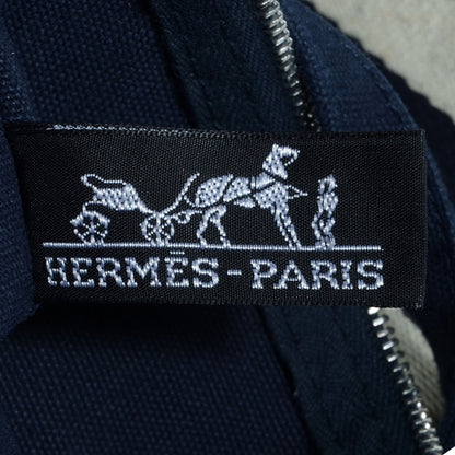 Hermes Cotton Canvas Fourre Tout PM Tote Navy 7 of 15