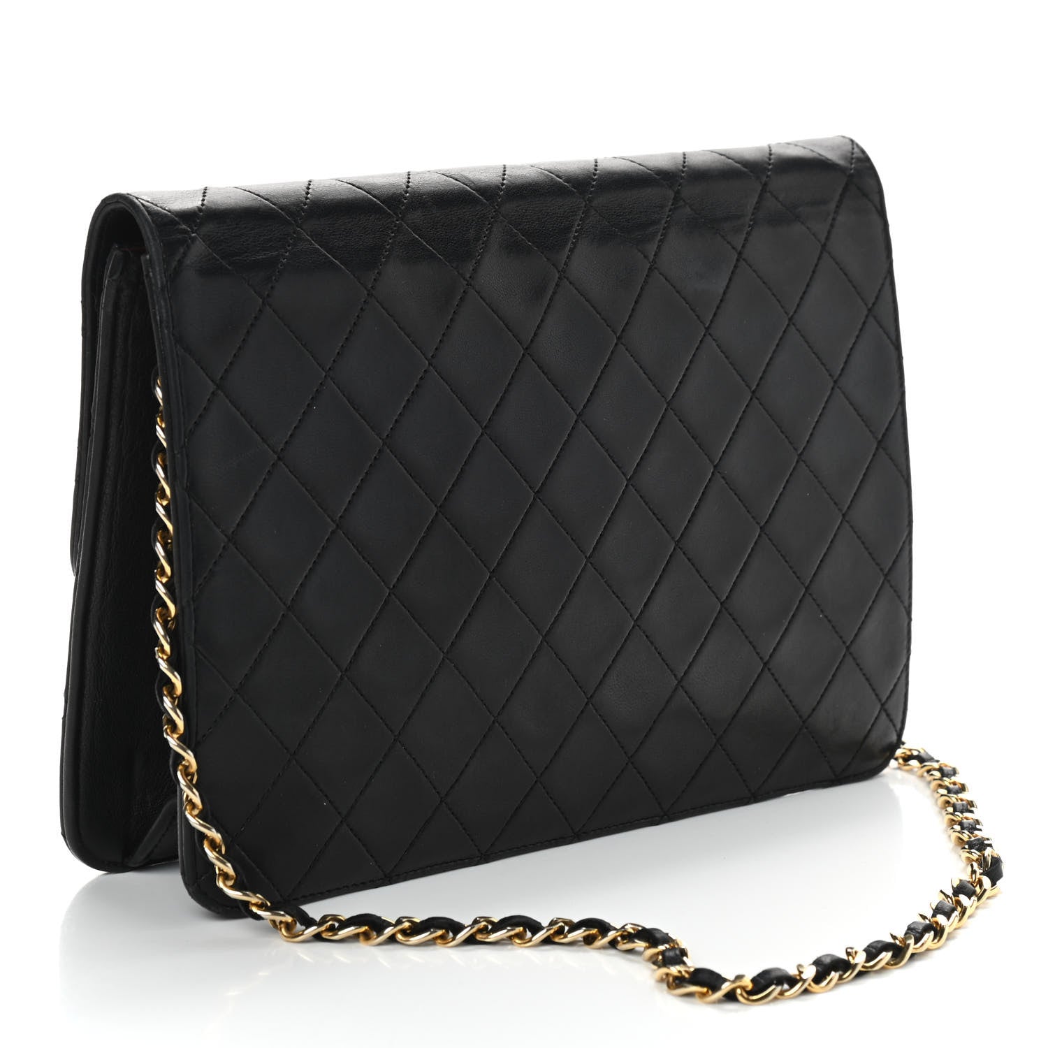 Chanel Lambskin Quilted Jumbo Single Flap Black 2 of 8