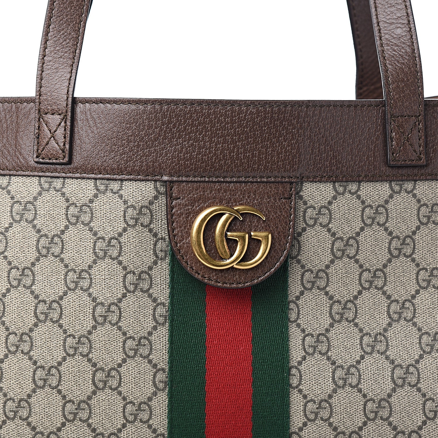 Gucci GG Supreme Monogram Web Large Ophidia Tote Brown 17 of 17