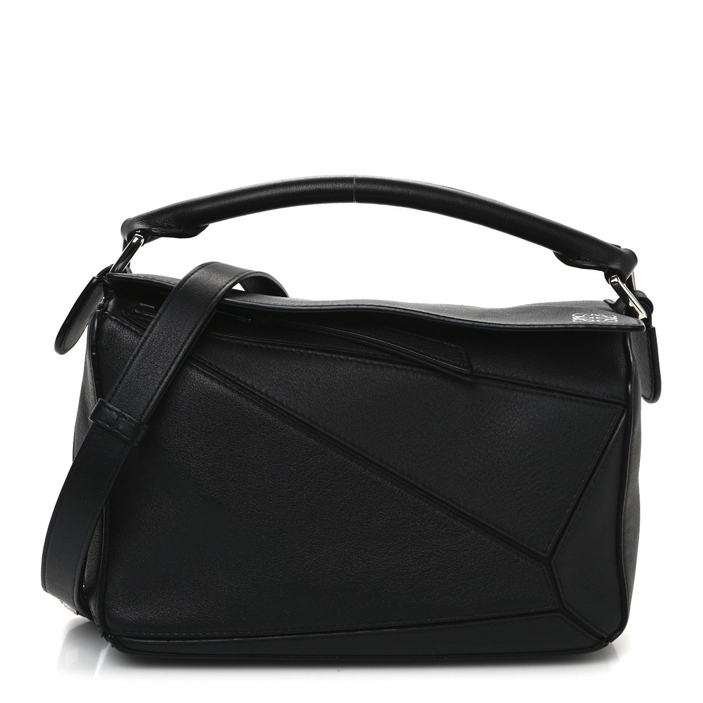 Calfskin Small Puzzle Bag Black