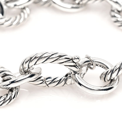 David Yurman Sterling Silver 10mm Medium Oval Link Bracelet 4 of 5