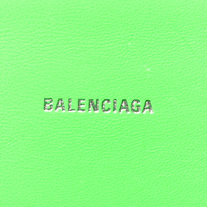 Balenciaga Shiny Calfskin Crocodile Embossed Hourglass Top Handle Bag XS Fluo Green 6 of 9