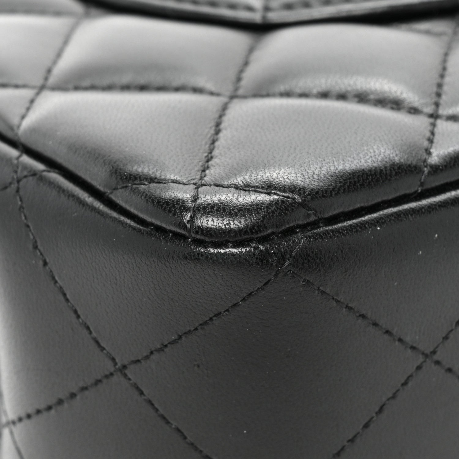 Chanel Lambskin Quilted Jumbo Double Flap So Black 14 of 16