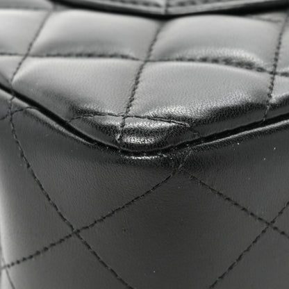 Chanel Lambskin Quilted Jumbo Double Flap So Black 14 of 16