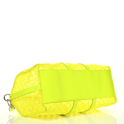 Louis Vuitton Monogram Fluo See Through Keepall Bandouliere 50 Yellow 4 of 15